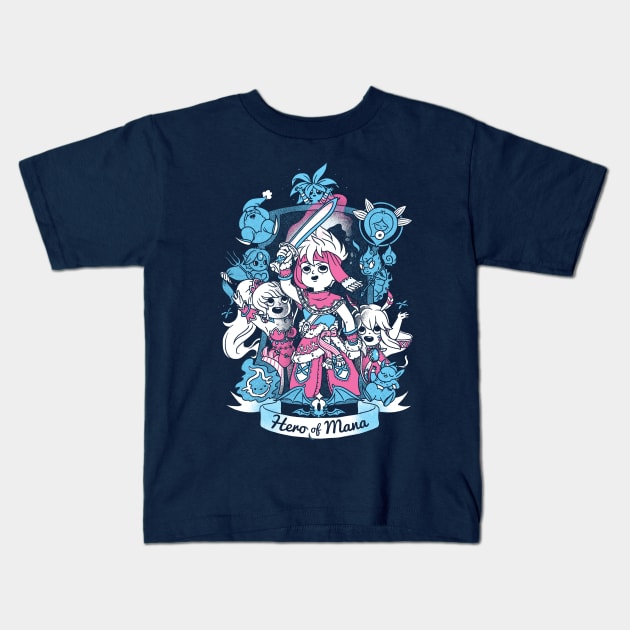 Heroes of Mana Kids T-Shirt by PoliteYetPeculiar